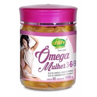 Kit 3 Omega 3 Mulher 1000mg 60caps - Omega 3, 6, 9 + Vit E