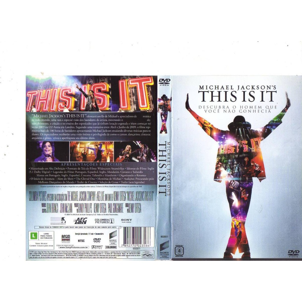 Dvd Michael Jackson's This Is It, Musical, Original