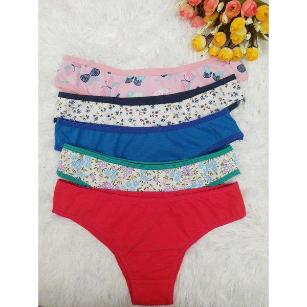 Kit 5 Calcinhas De Algodão Conforto Direto Da Fábrica Tanga De Cotton em Oferta na Shopee