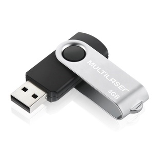 Pen Drive Multilaser Twist 4Gb Usb Preto Pd586 em Oferta na Shopee