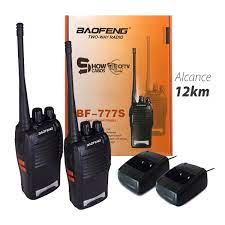 Kit 2 Radio 777s Vhf/uhf 16 Canais Comunicador Profissional