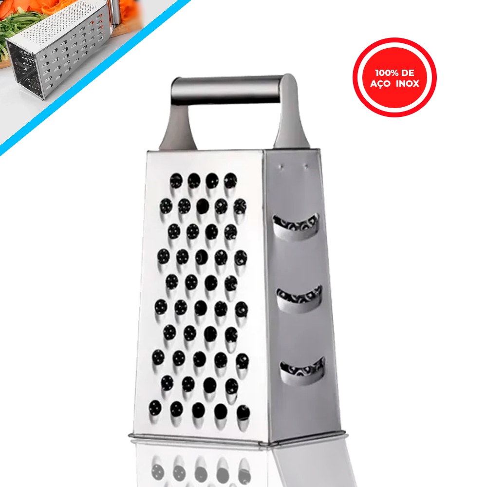 Ralador Fatiador Manual De Legumes 4 Faces Leve Barato