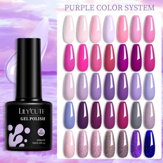 LILYCUTE Gel Esmalte De Unha 7ML Vernizes Semi Permanentes Em Molho UV LED Manicure Artística De Unhas Para Base Matte Top Coat em Oferta na Shopee