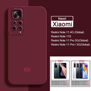 Capa Oficial Original De Silicone Líquido Xiaomi Redmi Note 11 Pro Plus 5G 4G Global 11T 11S + 10C 10 Power Casing Do Telefone À Prova De Choque