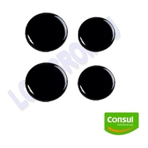Conjunto 4 Espalhadores Tampa Fogão Consul Facilite 2 Grandes + 2 Pequenos  3 Pinos