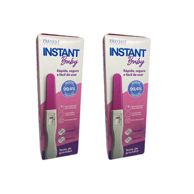 Kit 2 Teste de Gravidez Caneta Instant Baby 99,4% Precisão