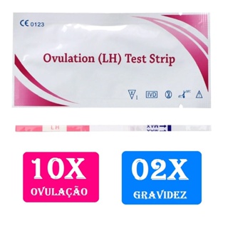 10 Testes de Ovulação + 02 Testes de Gravidez em Oferta na Shopee