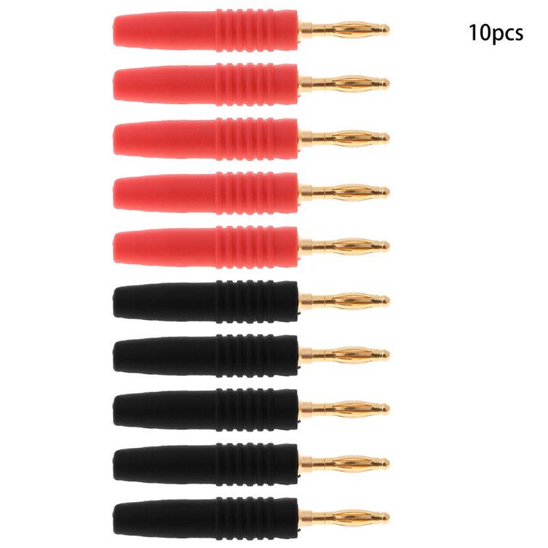 KIN Cabo De Fio De 2mm , 10 Peças , Tipo Solda , Macho , Banana , Conector , Alto-Falante Musical , Adaptador De Pino Ba