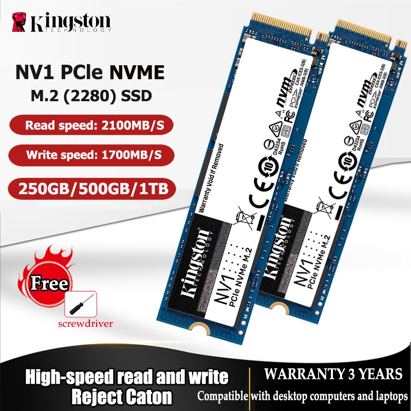 Kingston ssd m 2 nv1 nvme pcie 250g 500g 1tb 2280 drive de estado