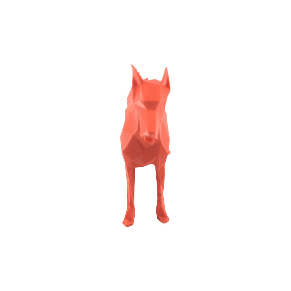 Doberman em Pé Low Poly Cachorro Pet Decoração 3D