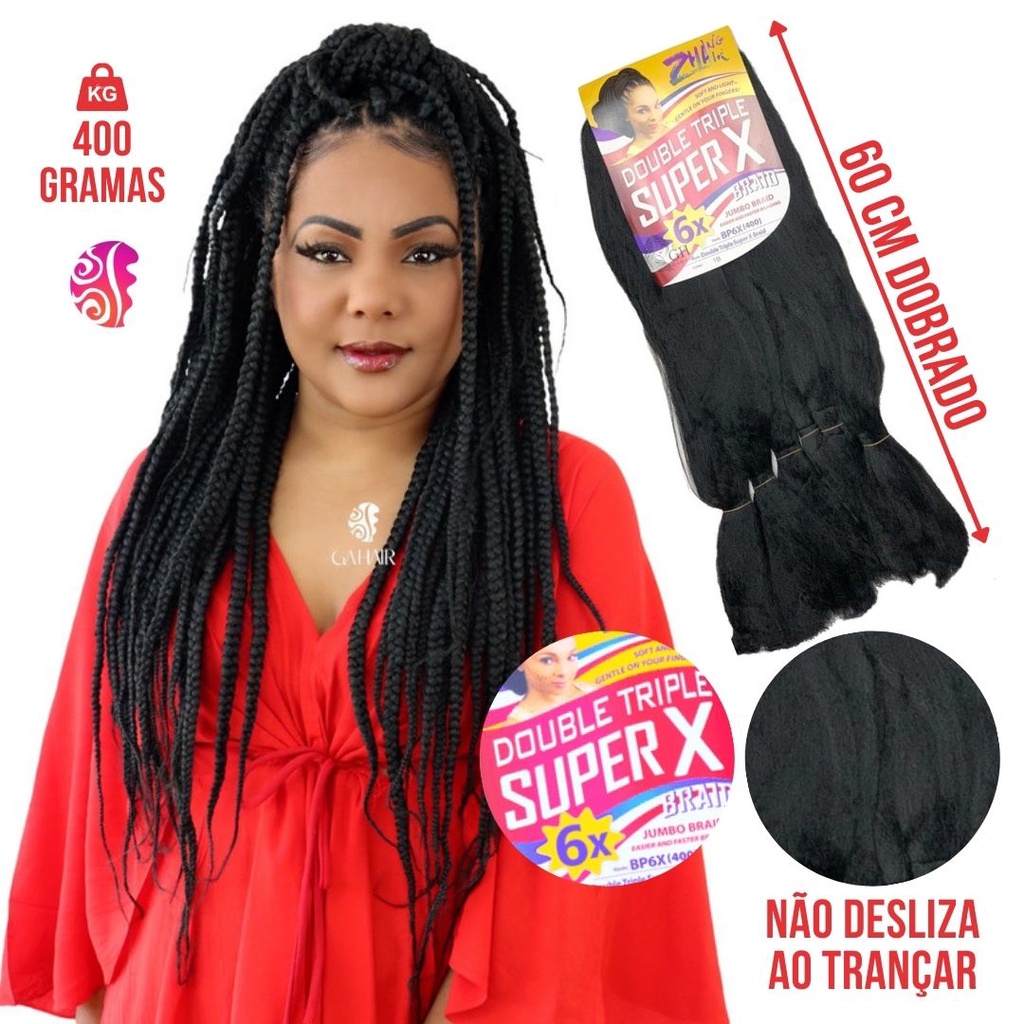 Jumbo/Jumbão Super X 400 Gramas - Cabelo Para Tranças E Penteados - Box  Braids - ATACADO + Agulha | Shopee Brasil