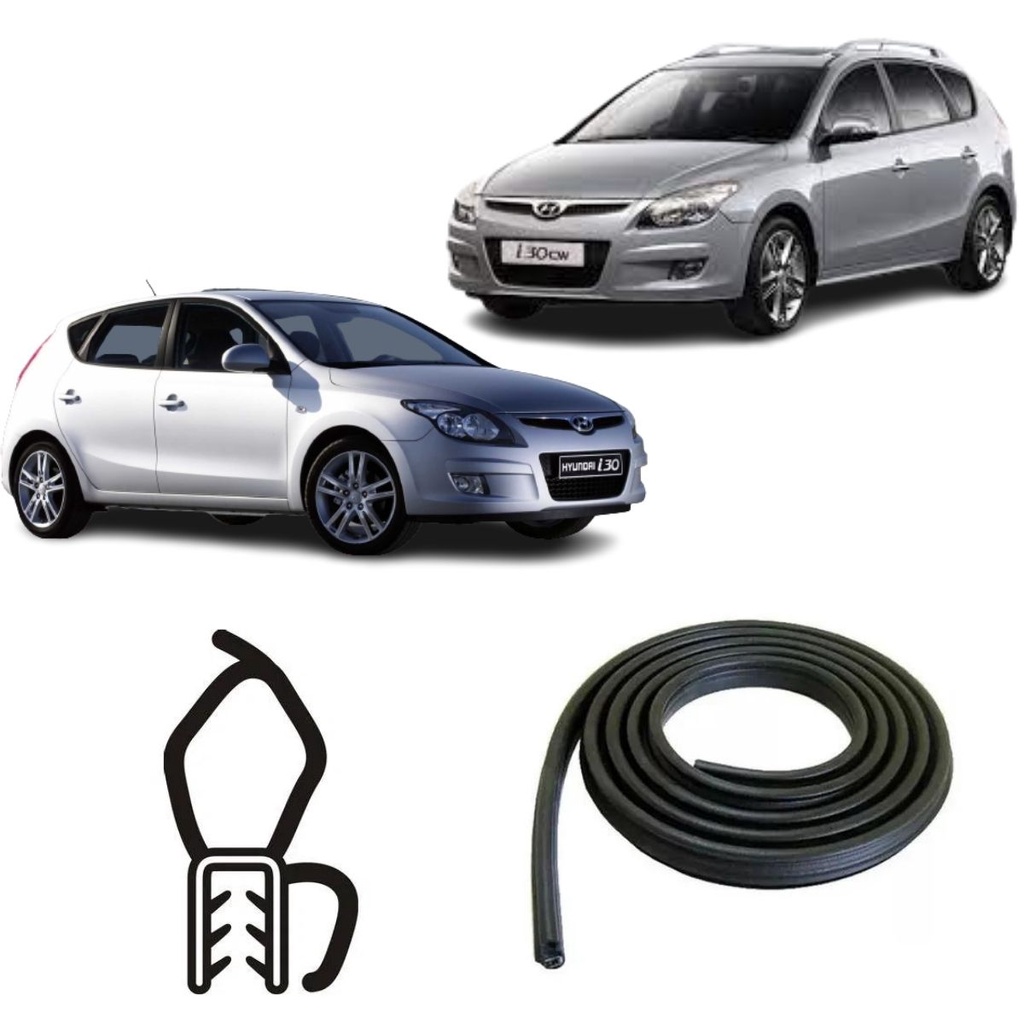 BORRACHA DO PORTA MALAS PRETA COM ABA HYUNDAI I30/I30 CW em Oferta na Shopee