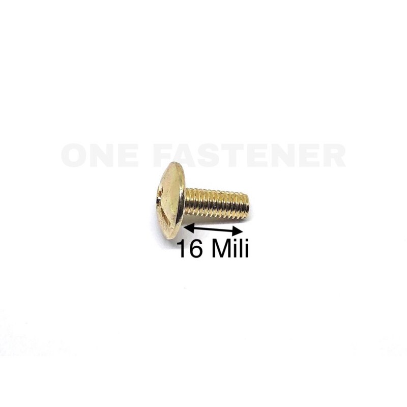 50 Peças b243 Parafuso De Cobertura Do Corpo M6x16 Ouro Grande 1.5cm Dourado 10