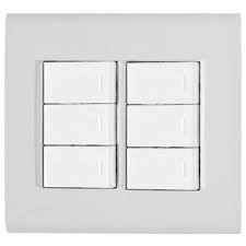 Placa Espelho 4x4 com 6 interruptores simples Modelo Liz Tramontina - Tomadas e Interruptores Tomada e Interruptor Placa Espelho Tampa Placas Espelhos Tampas Tramontina Liz
