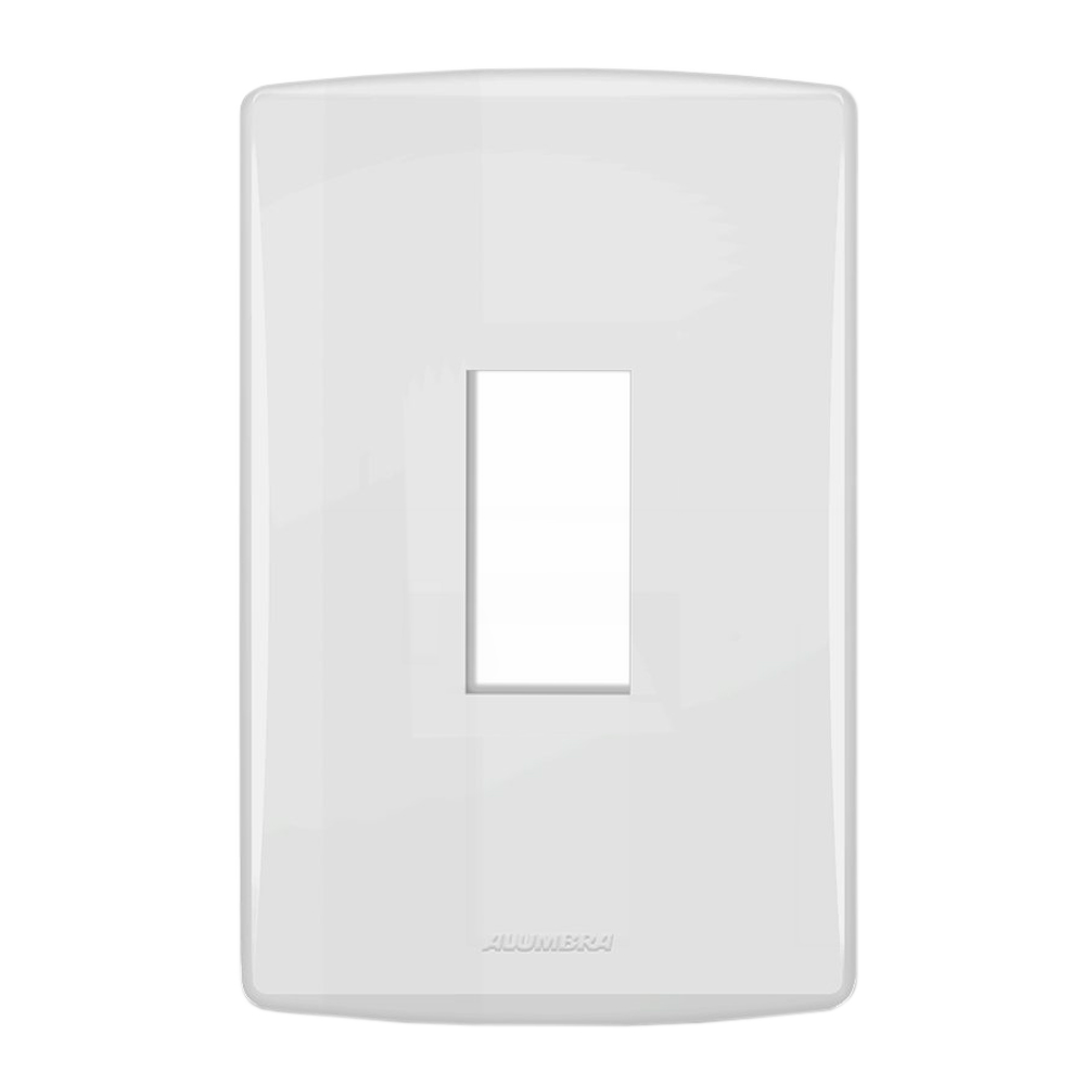 Espelho Placa 1 Posto C/ Suporte 4x2 Tampa Vertical Siena