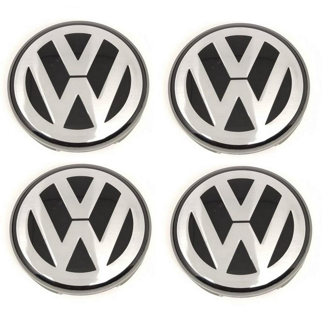 kit 4 Calota Central Centro Miolo Meio Vw Polo p/Roda Vaska