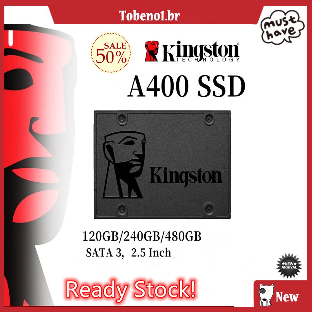 Kingston A400 SSD Sata 3 Solid State Drive 2.5 Inch - 30 /60/120 / 240 /  480gb | Shopee Brasil