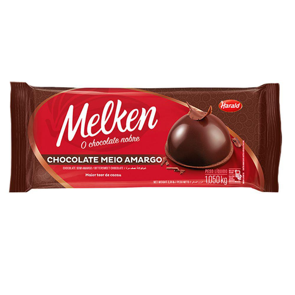 Chocolate Em Barra Meio Amargo 1,01kg - Harald Melken em Oferta na Shopee