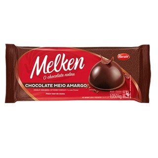 Chocolate Em Barra Meio Amargo 1,01kg - Harald Melken em Oferta na Shopee