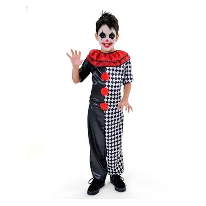 Fantasia Palhaço Infantil Assustador de Halloween em Oferta na Shopee
