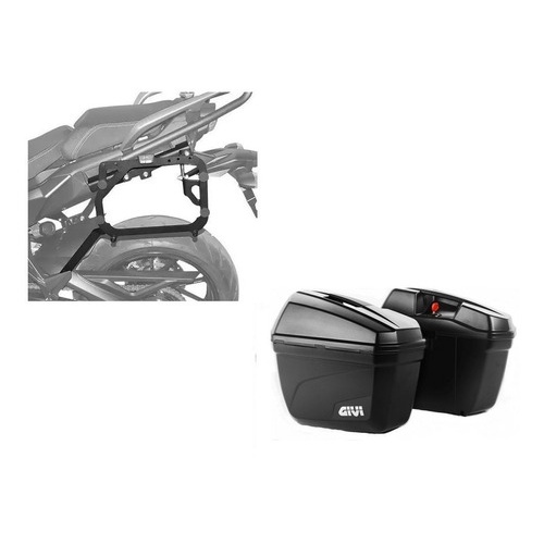 Suporte Lateral Scam + Bau Givi 22l E22n Tracer 900 Gt 2020 2021 2022 2023 2024