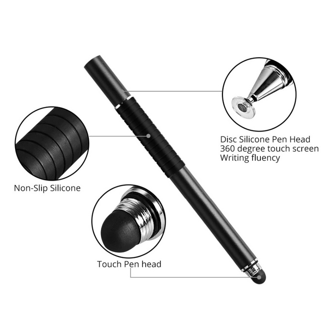 Caneta Touch Screen 2 em 1 Desenho Pintura Smartphone Samsung Ipad Tablet Tela Capacitiva