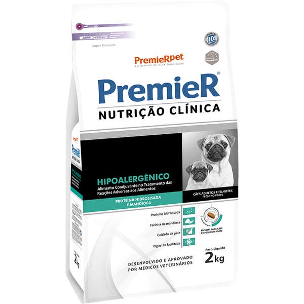 Ração Premier Nutrição Clínica Hipoalergênico para Cães Adultos Pequeno Porte 2 kg em Oferta na Shopee