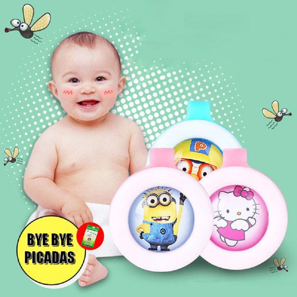 Botton Repelente Broche Botão Infantil Kit 8 Unidades