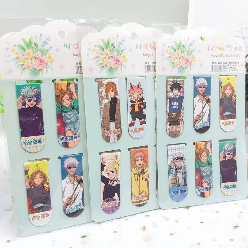 6pcs Anime Jujutsu Kaisen Itadori Yuuji Gireu Fushiguro Megumi Ímã Magnético Páginas Bonito Ímã Página Marcadores Páginas Clips Marcadores De Leitura De Escritório Estudante Papelaria Caçoa O Presente