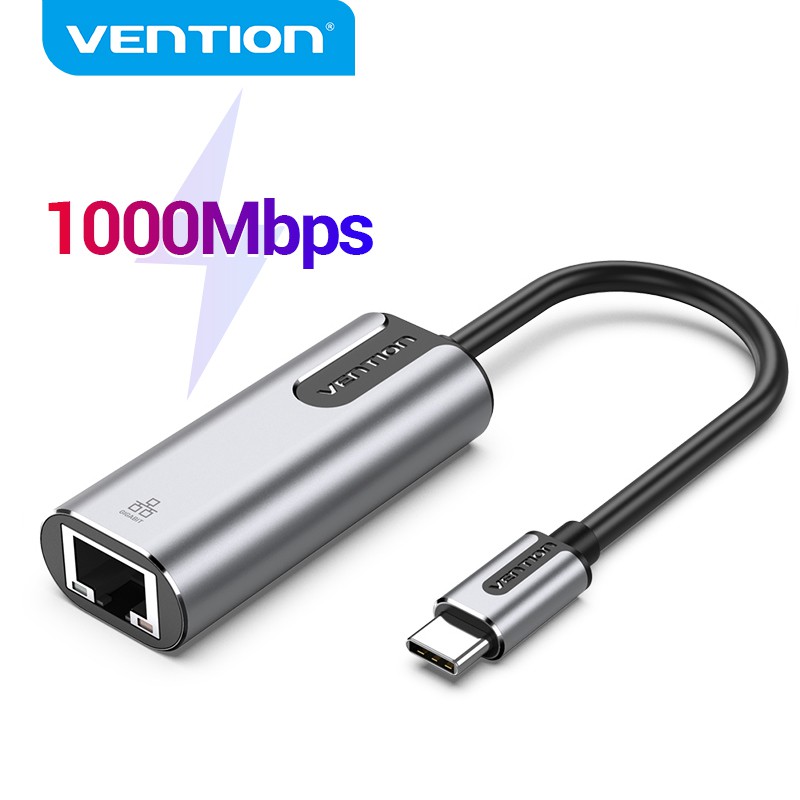 VENTION Placa De Rede De Alta Velocidade 1000 Mbps Usb C Para Gigabit Ethernet Adapter Usb Para Rj45 Para Pc Portátil,iphone16 em Oferta na Shopee
