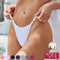 FINETOO Feminino calcinha de algodão Cintura Baixa Respiráveis Ladies Intimates Underwear