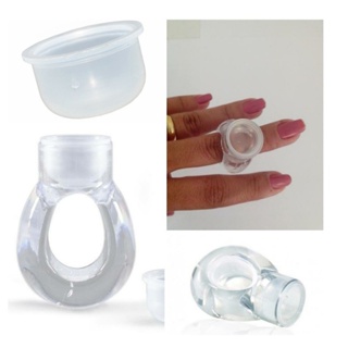 Anel Acrilico Porta Batoque Sobrancelha Henna Ou Micropigmentação Designer em Oferta na Shopee