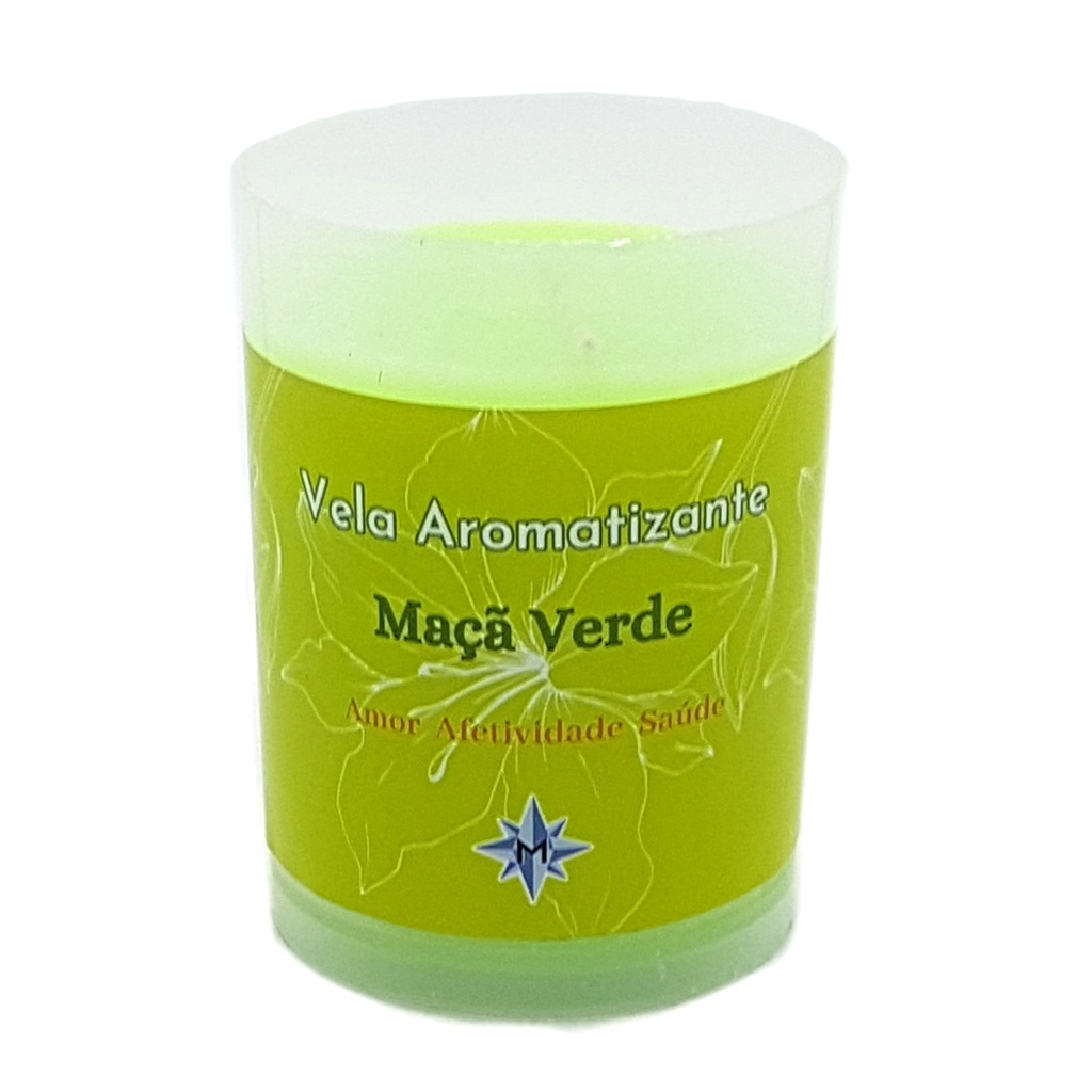 Vela Aromática Maçã Verde Vela Perfumada Vela de Maçã Vela 90 Gramas Maçã Verde Afetividade 90g