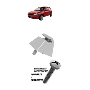 Kit do Suporte do Quebra Sol Cinza Claro Chevrolet Chevrolet Corsa Hatch 1994 até 2002