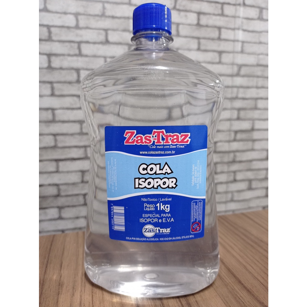 1 Kg Cola P/ Isopor Artesanato Eva Zastraz Profissional