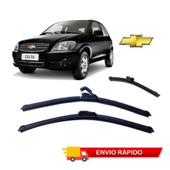 Palheta Limpador Parabrisa Dianteiro e Traseiro GM Celta 2012 2013 2014 2015 2016 2017