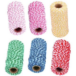 barbante decoração twine cotton cordão bicor artesanato 100 metros Cordão bakers twine Corda torcida em Oferta na Shopee