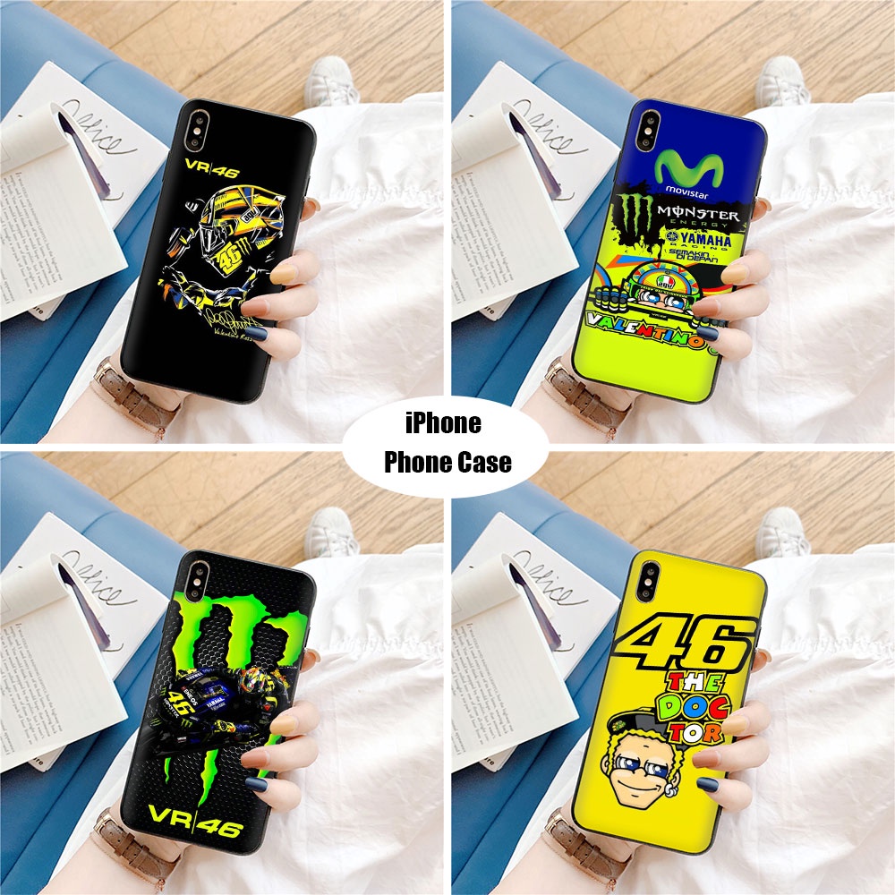 Capa Flexível De Silicone Para Iphone 12 13 Pro Max Mini Xr Yqr49 Valentino Rossi Vr46