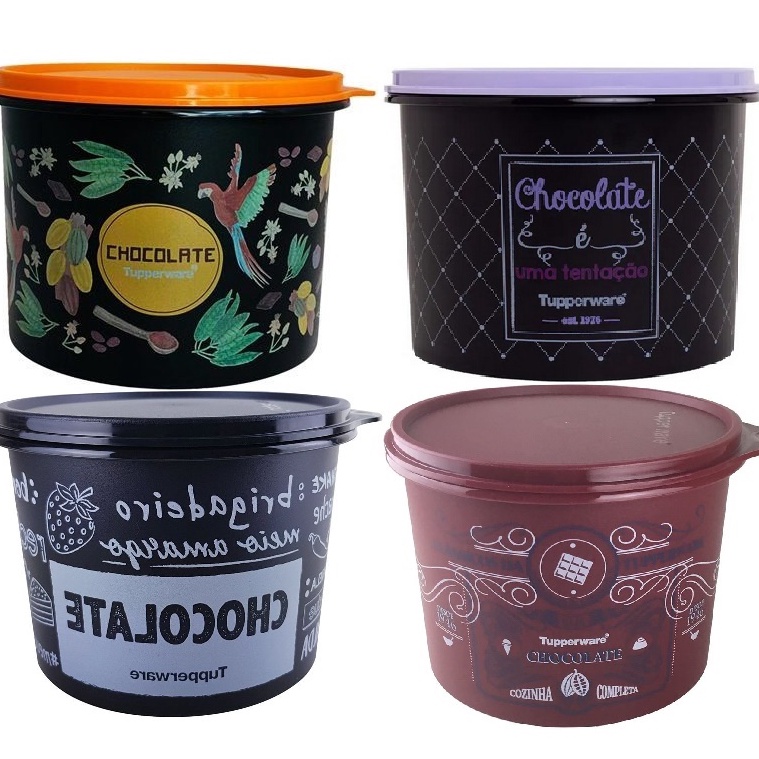 Caixa Chocolate Tupperware Bistrô Ou Preto E Branco Ou Clássicos