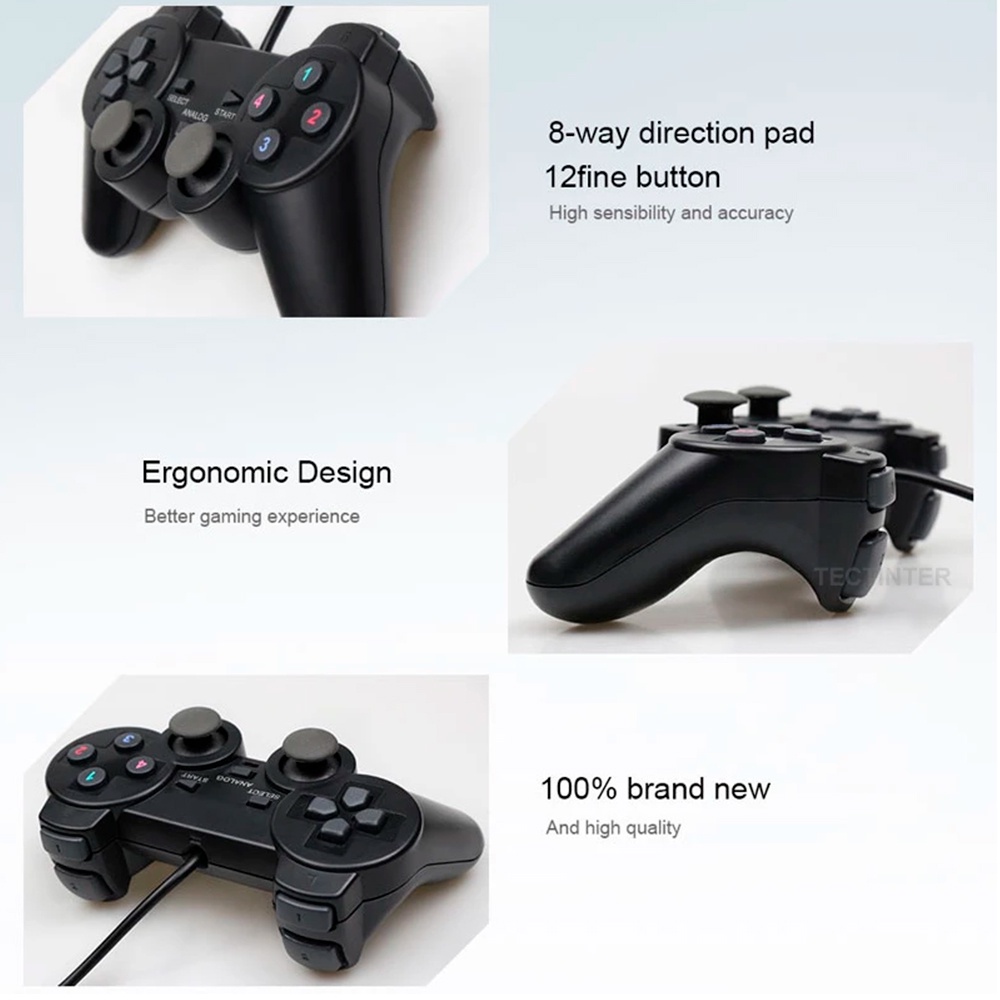 Controle USB Manete Para PC Windows Playstation 2 PS2 Joystick Video Game box Retro Raspberry