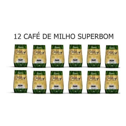 12 Café De Milho Sem Cafeína Superbom 500 G Milho Torrado E Moído