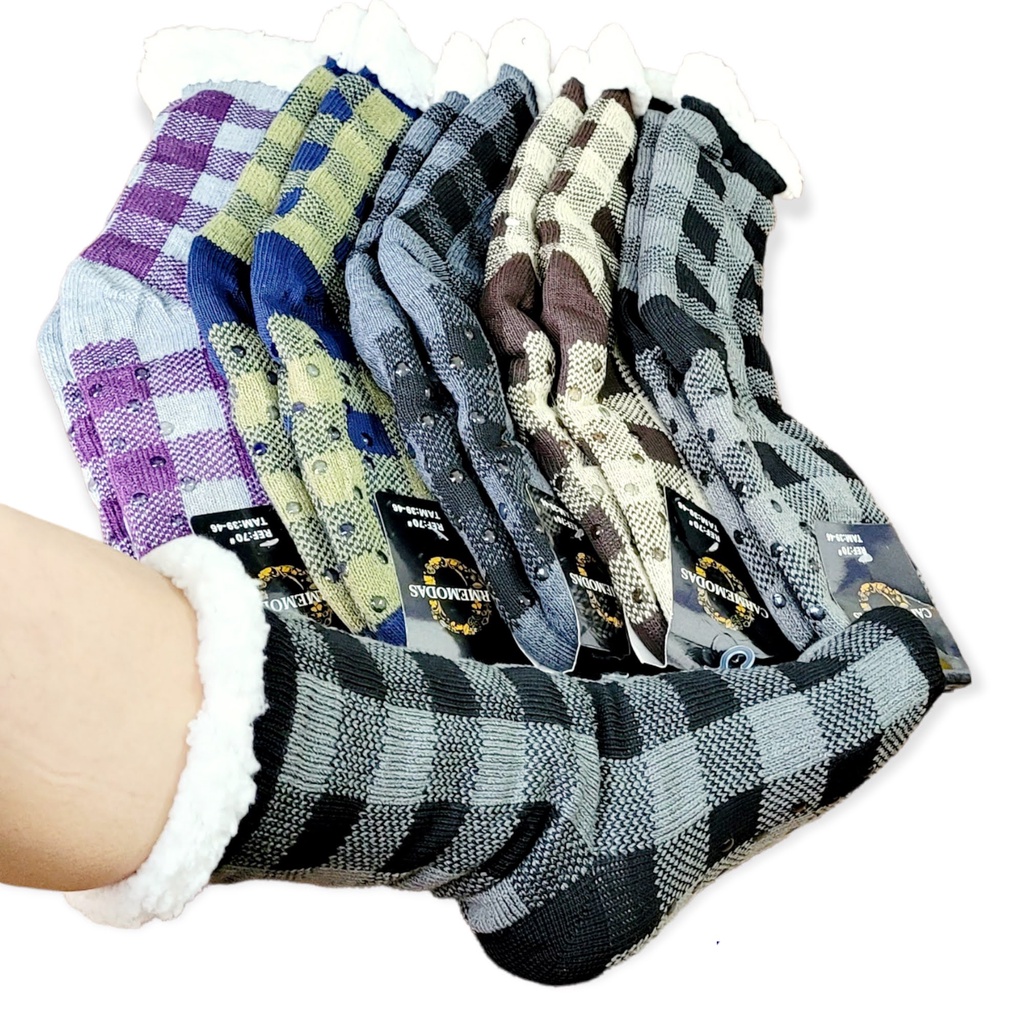 Meia Térmica Masculino Adulto Forrada Pele De Carneiro Inverno Quente 39/43 em Oferta na Shopee