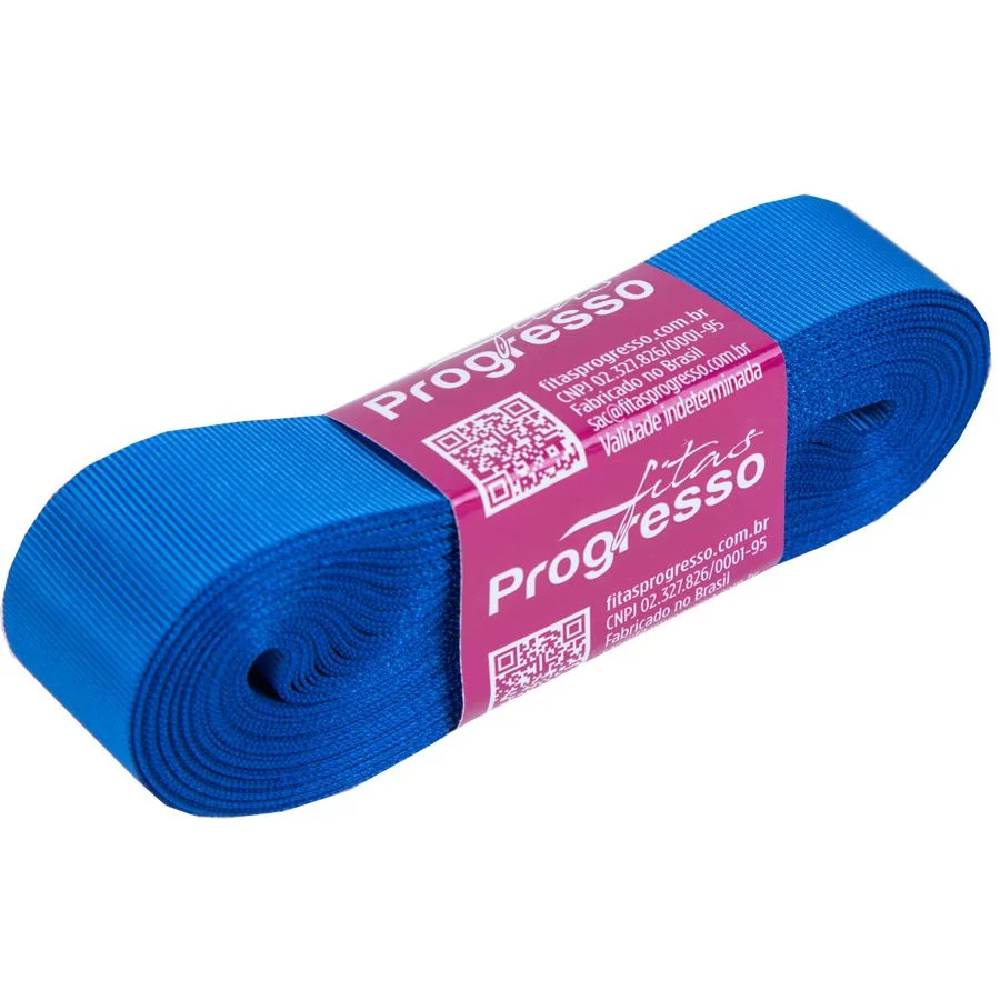 Fita Gorgurão Progresso 22mm nº5 - 10m 214 Azul Royal - 1un - Stationery