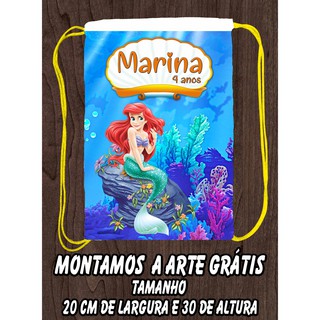 Sacolinhas Surpresa Mochilas Aniversário Lembrancinha Ariel