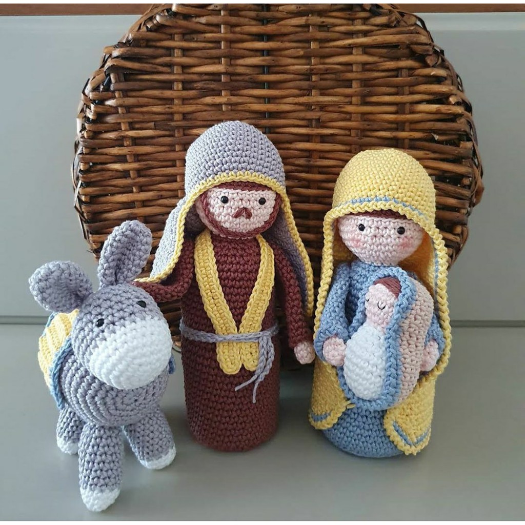 Presépio Amigurumi da Sagrada Família