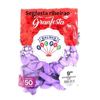 50 bexigas balão liso Lilás  N°9 Pic Pic