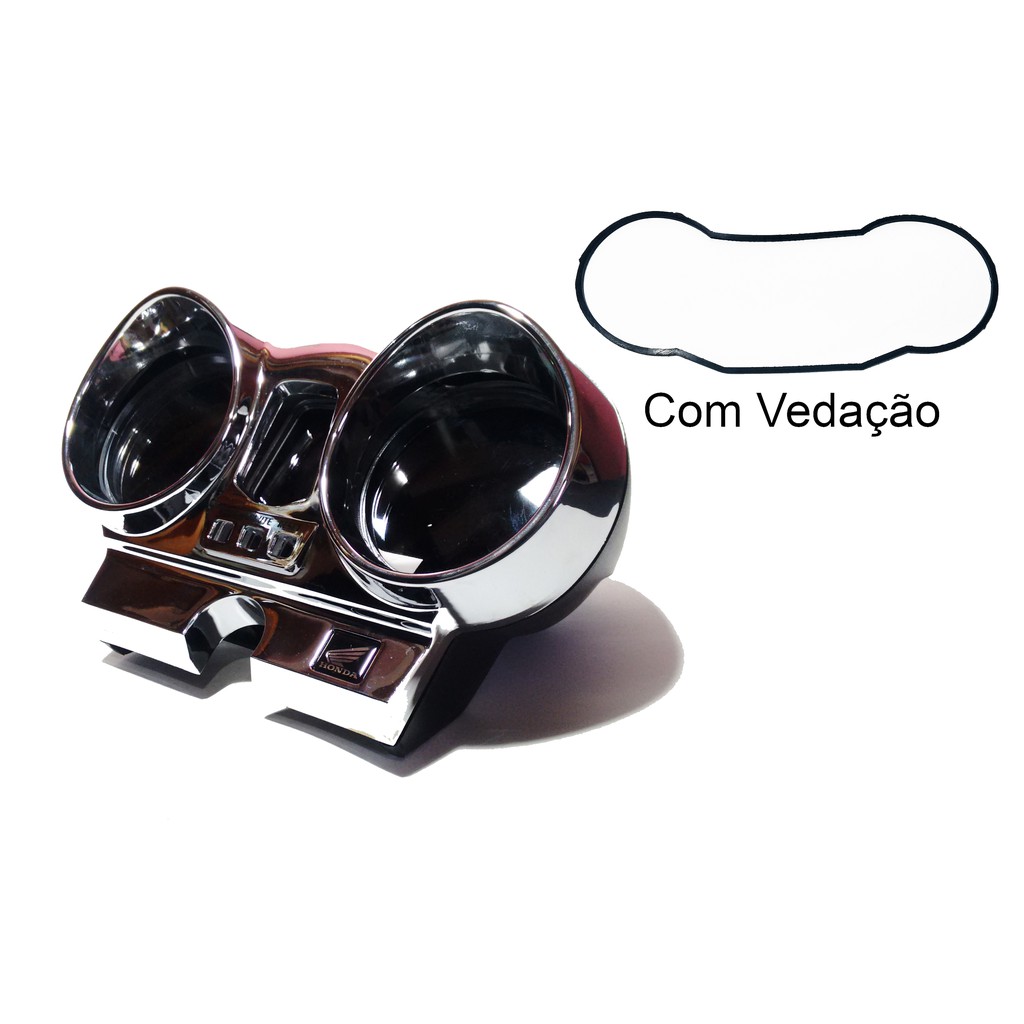 Carcaça Painel Honda CBX 250 Twister Cromada Com Logo Honda Conjunto Lente Vedação 2001 2002 2003 2004 2005 2006 2007 08