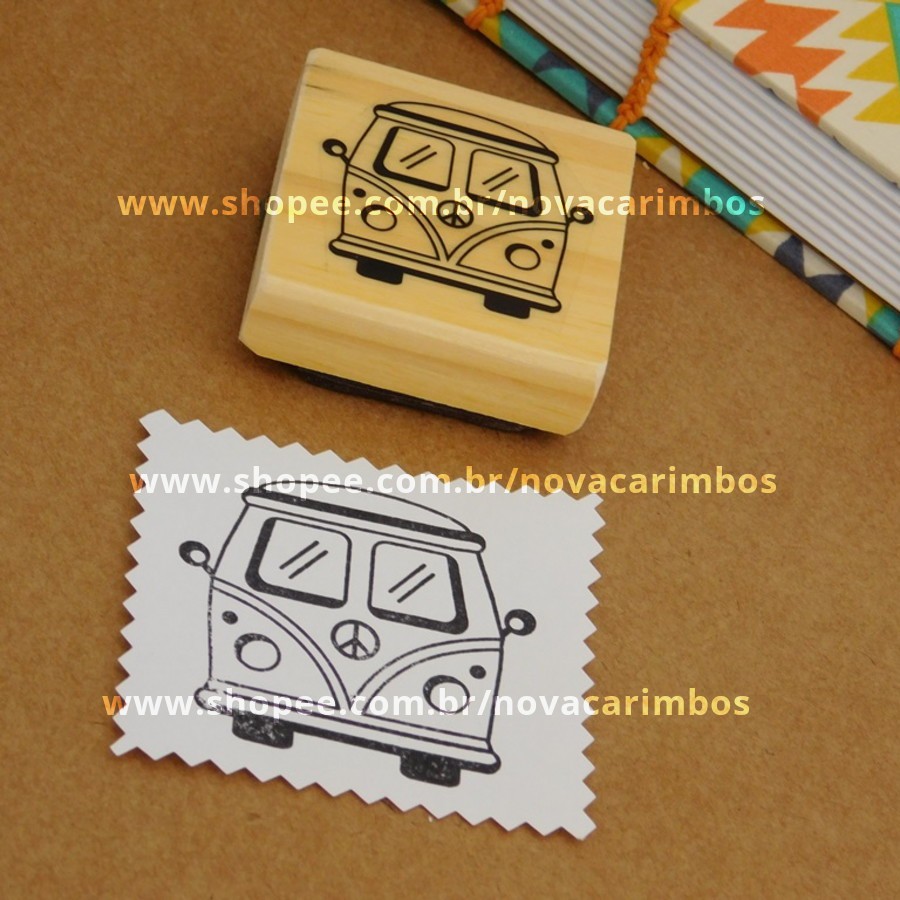 Carimbo Kombi - tam. Aprox. 5x5cm - um dos vintage mais amado do Brasil!