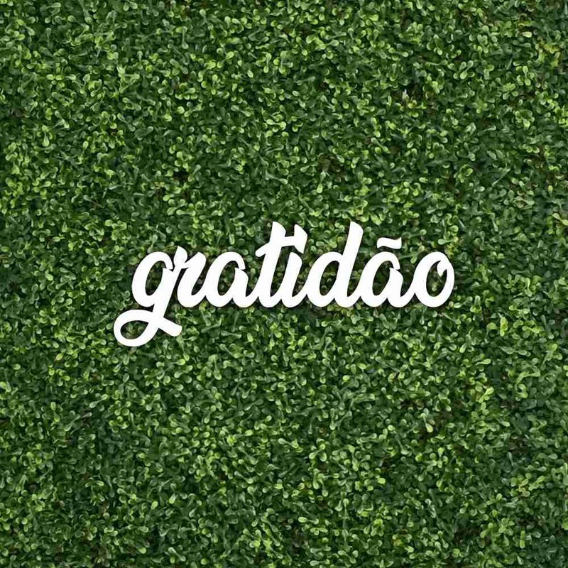 Painel gratidão em mdf branco 3mm 50cm decoração de paredes