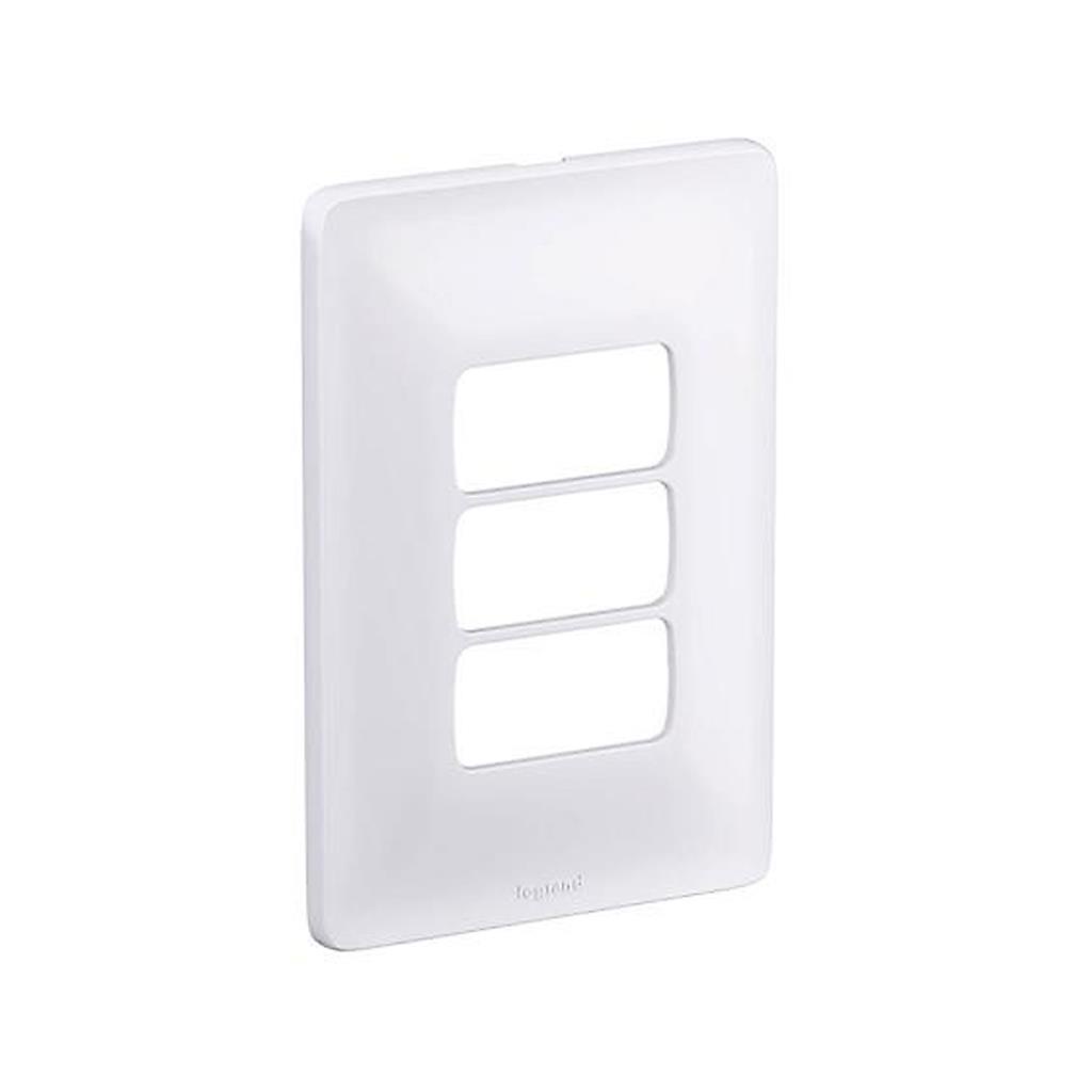 Placa Acabamento 4X2 3 Postos Branco Com Suporte Zeffia Pial em Oferta na Shopee